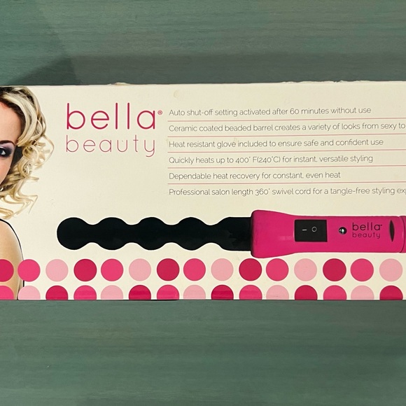 Brand new! Bella Beauty Pink Beaded Curling Wand - Picture 2 of 4